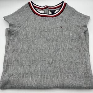 Tommy Hilfiger Girls' Casual Grey Polo Dress, all-over debossed Sz. 12 Pre-own